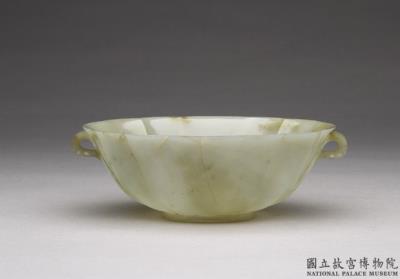 图片[2]-Jade flower-shaped bowl with two leaf-shaped handles, Mughal Empire-China Archive